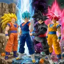 Mô hình dragon ball goku songoku gogeta super xayza decor đồ chơi có khớp bản năng vô cực ssj3 giá rẻ