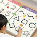 Combo Tập Tô Vẽ Thông Minh Xóa Được 64 Trang Học Liệu Montessori Tặng 6 Bút cho bé tiểu học 2 3 4 5 tuổi AquaKids