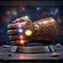 Găng Tay vô cực phát sáng có đèn LED kèm pin Avengers Thanos Iron Man Infinity War hóa trang cosplay cao cấp