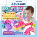 Thùng đồ chơi xếp hình nhựa dẻo 50 chi tiết lớn lắp ráp hộp đồ chơi thông minh size lớn