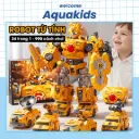Robot biến hình từ tính đồ chơi lắp ráp siêu nhân khớp nam châm 24 trong 1 phát triển tư duy cho bé AquaKids
