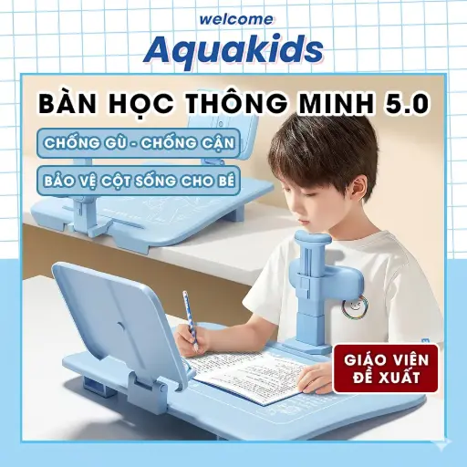 Bàn điều chỉnh tư thế ngồi chống gù lưng và cận thị 5.0 cho học sinh tiểu học, phiên bản nâng cấp AquaKids
