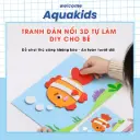 COMBO 10 Tranh dán xốp 3D xé dán cho bé Đồ chơi trí tuệ rèn luyện khéo léo làm quà cho bé AquaKids