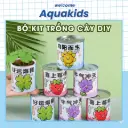 Bộ Kit trồng cây hạt giống trồng hoa mini cho bé nghiên cứu trải nghiệm làm nông đồ chơi giáo dục sớm Stem AquaKids