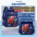 Balo chống gù cao cấp Spiderman người nhện cho bé trai tiểu học (Lớp 1-6) chống nước siêu nhẹ AquaKids
