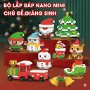 Mô hình Lắp Ráp Noel chủ đề giáng sinh dễ thương Christmas Ông Già Noel Cây Thông Người Tuyết Aquakids