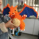 Mô hình đồ chơi lắp ráp rồng lửa Charizard Pokemon nhân vật cỡ lớn Aquakids