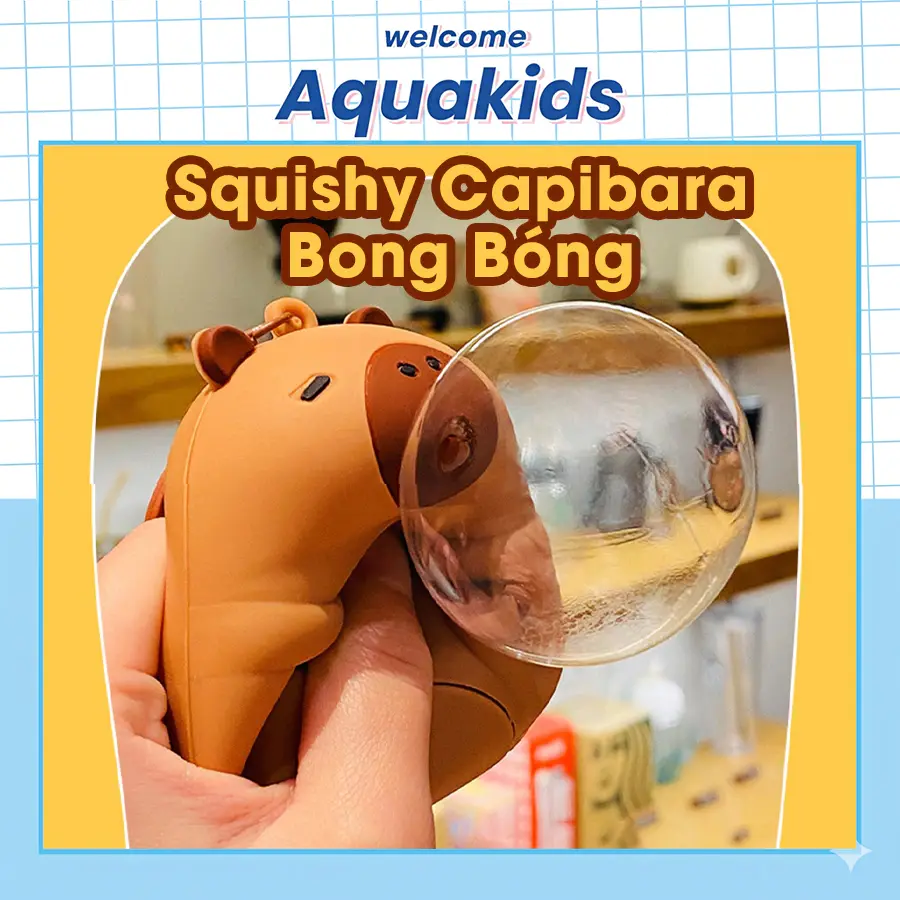 Đồ chơi Squishy Capybara Bong Bóng bóp xả stress siêu mềm cute đáng yêu Aquakids
