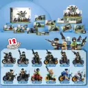 Mô hình lắp ráp swat xe mô tô cảnh sát mini giá rẻ 12 in 1 cho bé thông minh sáng tạo Aquakids